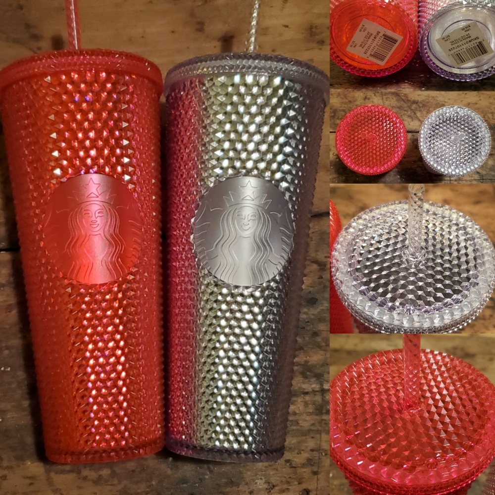 SET OF 2 | STARBUCKS HOLIDAY STUDDED TUMBLER CUPS - Picture 1 of 1